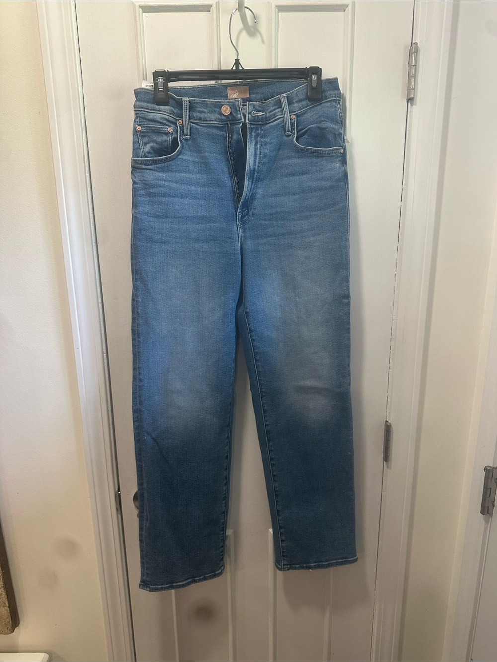 Mother Women’s Blue Straight-Leg Jeans
